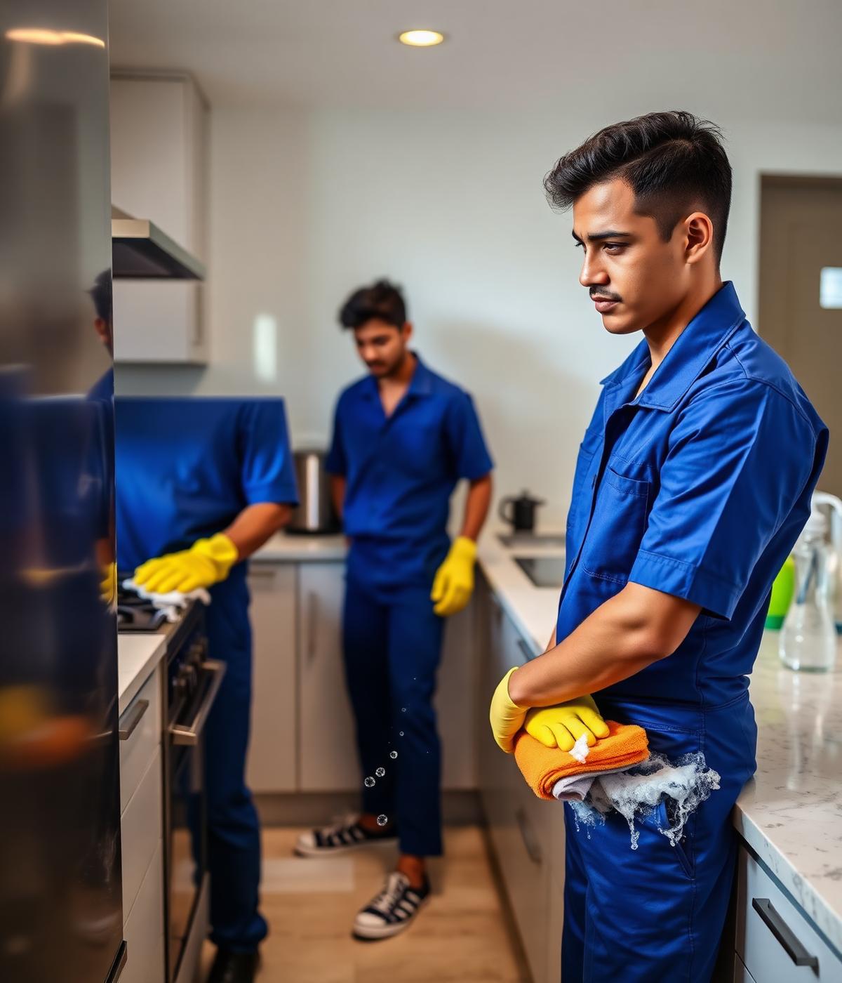 Professional cleaning team